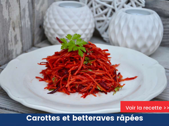 Carottes et betteraves râpées